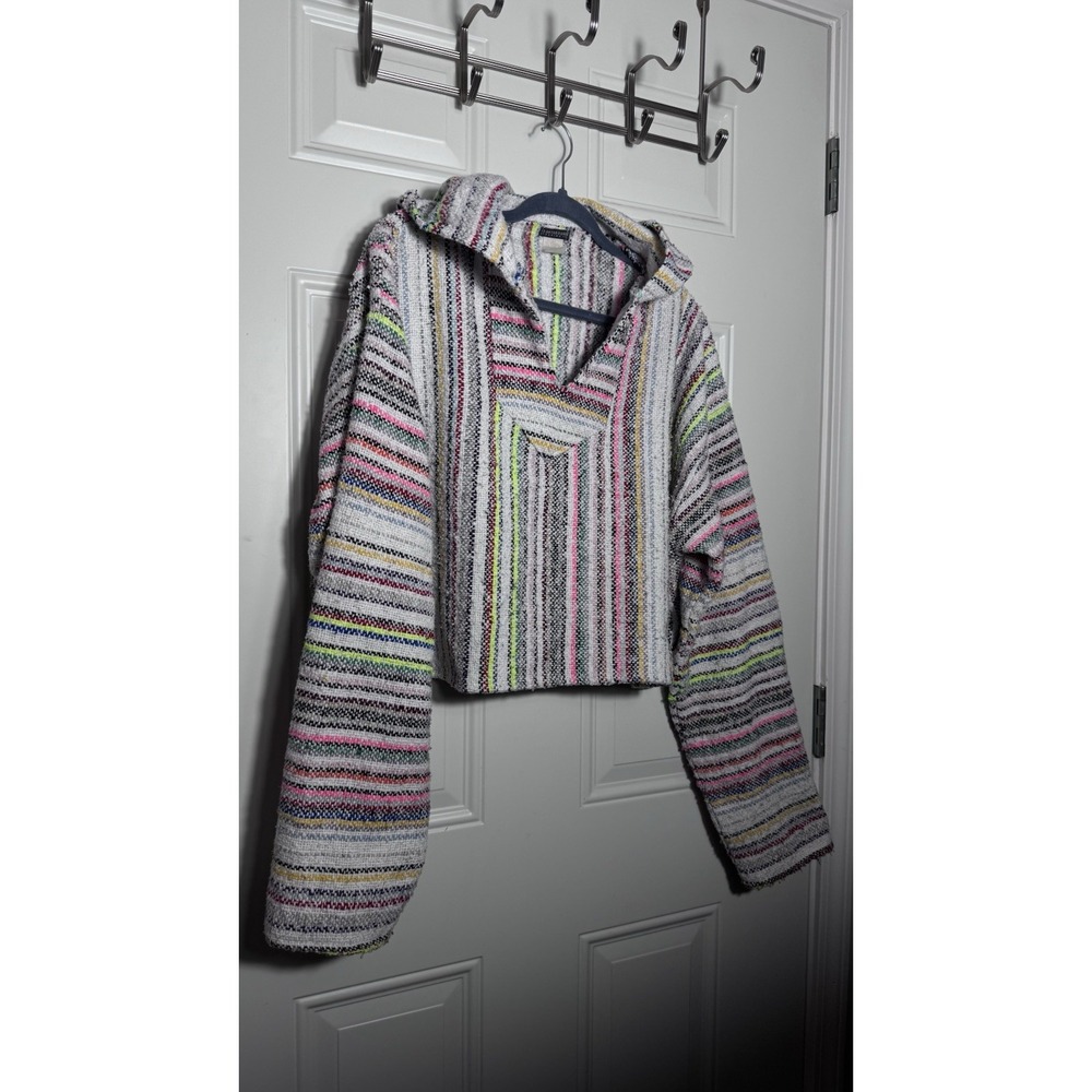 Vtg Earthbound Trading Co. Molina Baja Hoodie Mexico Size XL Long Sleeves